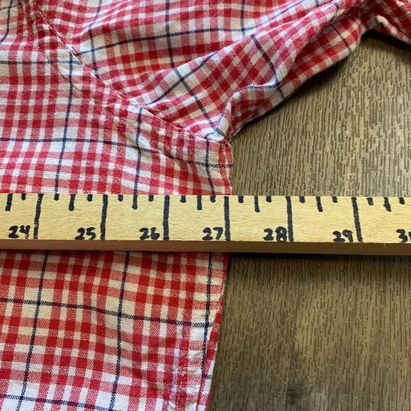Banana Republic Red Plaid Long Sleeve Button Down Shirt Men's Size XXL - Picture 3 of 5